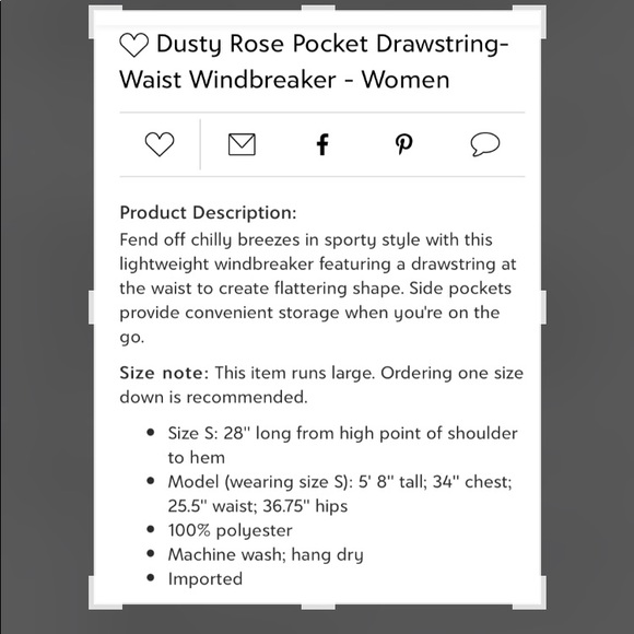 New Weekend Suzanne Betro Windbreaker Rain Jacket - Picture 6 of 9